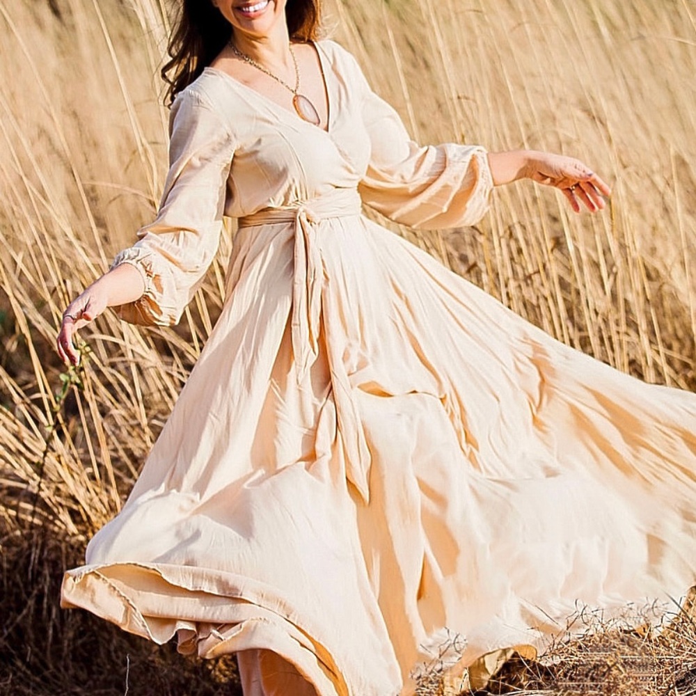 Anthropologie Beige Dress